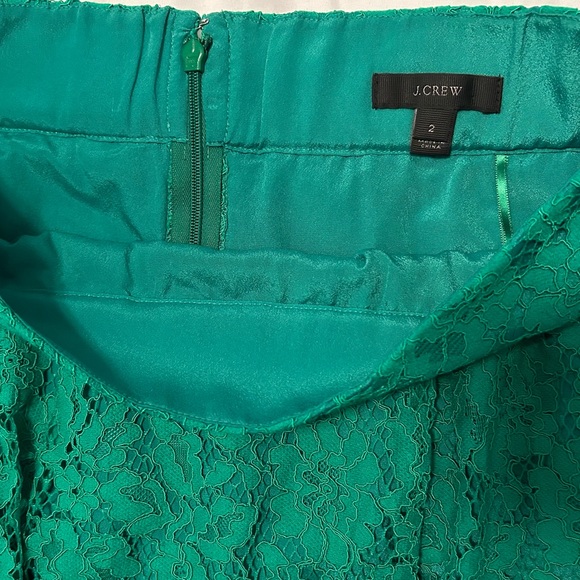 J. CREW LACE GREEN PENCIL SKIRT - Picture 5 of 5